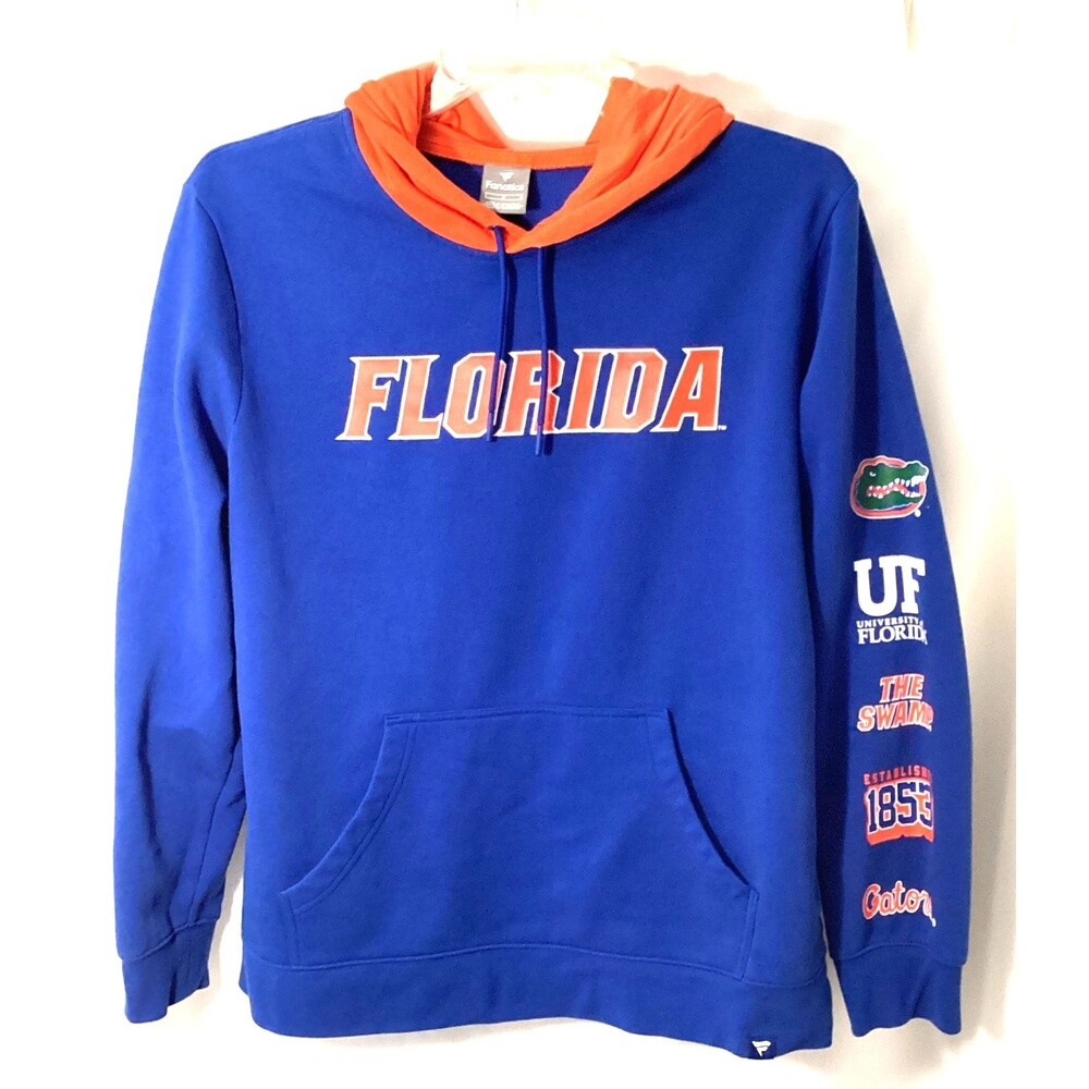Florida Gators Fanatics Hoodie Sweatshirt Blue Orange Pullover Men’s L